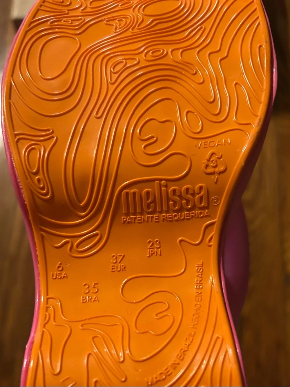 Melissa Free Pink Orange Platform Shoes Size 6 Women’s